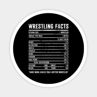 Wrestling Nutrition Facts For Wrestler Distressed Magnet